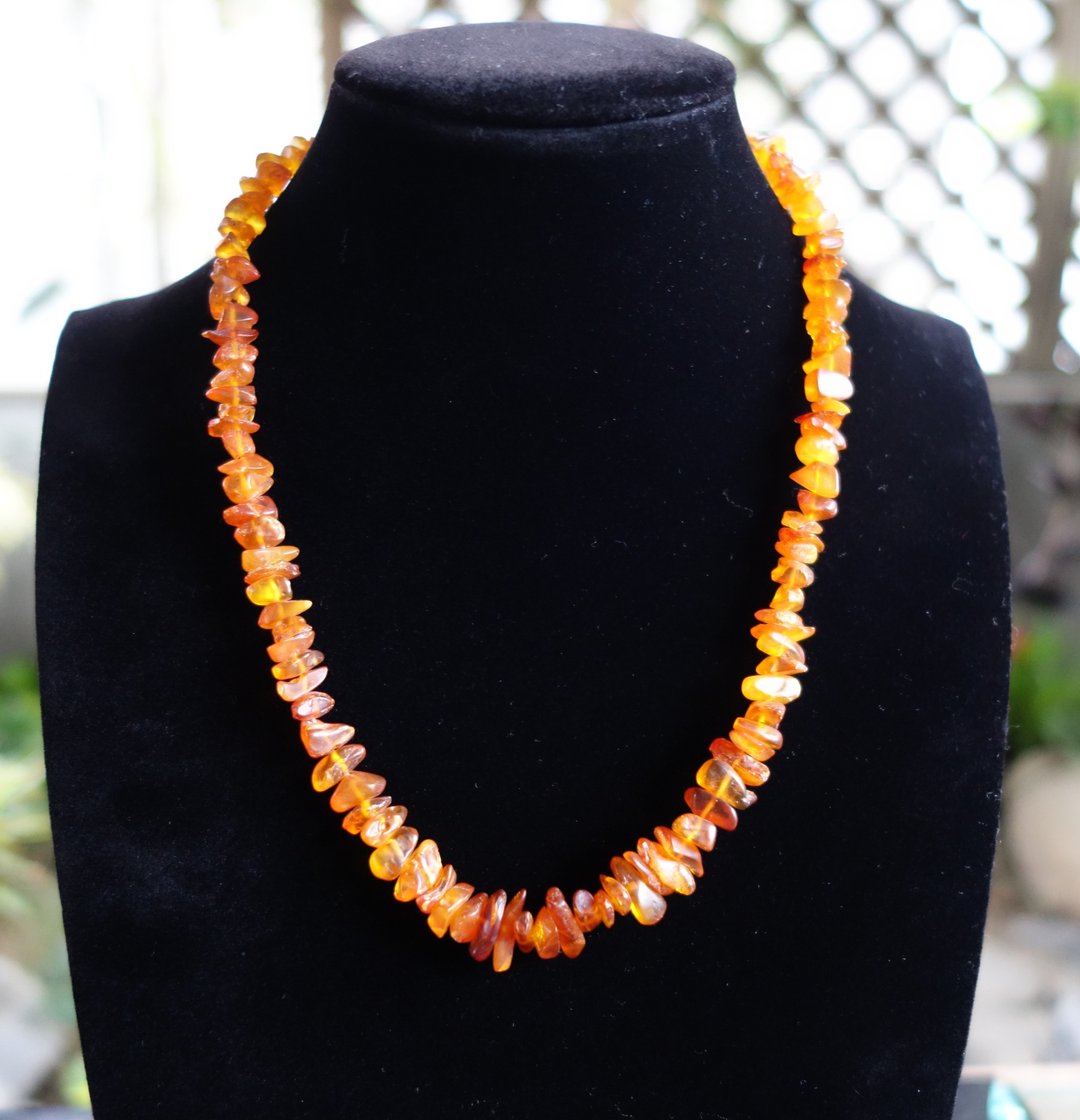 琥珀 波罗的海 天然金珀项链14.3克 蜜蜡 Natural Baltic Amber - 项链 - 半宝石 橘色