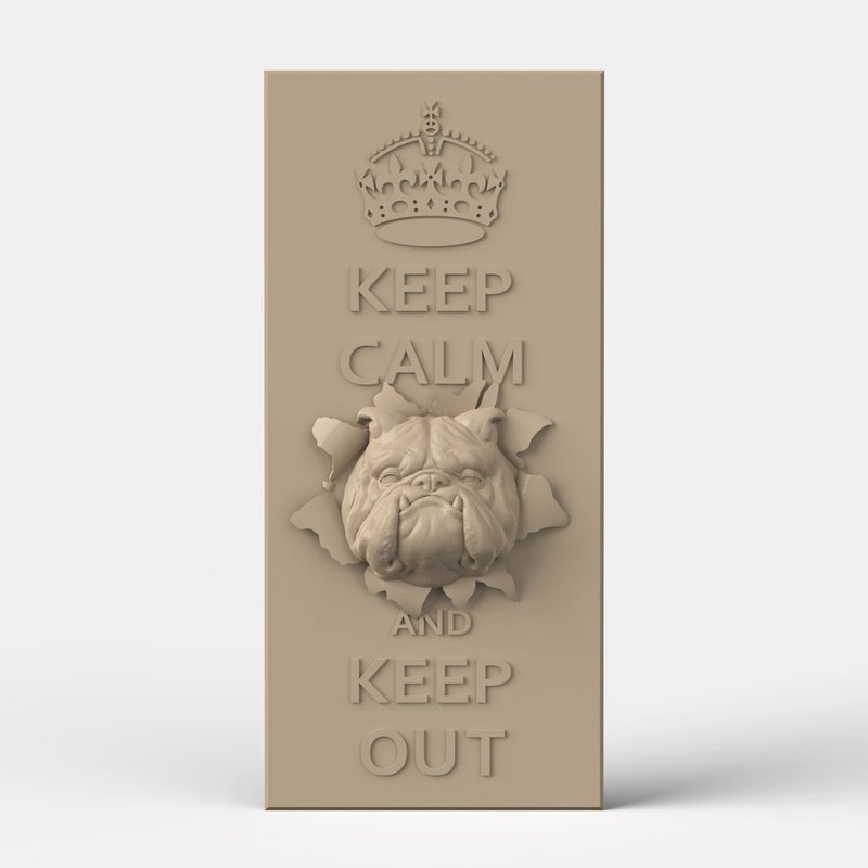 三维模型STL CNC Router文件 3dprintable面板 小心狗 - 其他数码设计 - 其他材质 