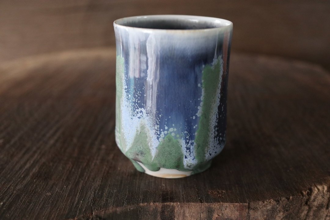 柴烧黛蓝幽光瓷韵杯 - 其他杯子 - 瓷 蓝色