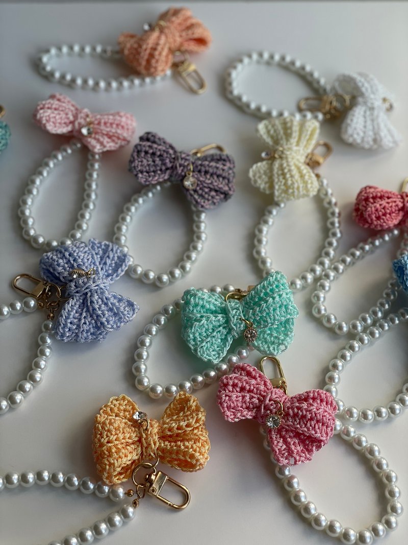 手工编织 珍珠光蝴蝶结吊饰 - 吊饰 - 其他材质 多色