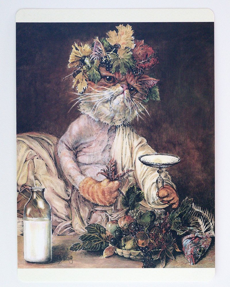 画卡【Copycat 模仿猫】-03 宠物美容代言猫 - 卡片/明信片 - 纸 