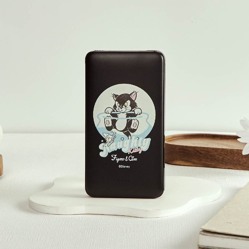 Disney Cats And Dogs-费加洛款调皮抓鱼双线快充10000mAh行动电 - 充电宝/传输线 - 塑料 多色