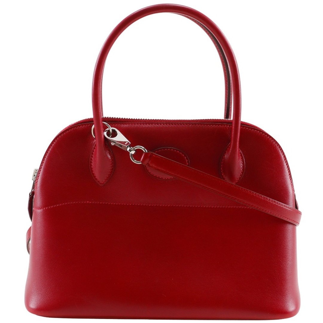 【日本直送】爱马仕 HERMES Bolide 27 手提包 2WAY 肩背包 Box Calf 皮革 Rouge Casaque 女性【二手】 - 手提包/手提袋 - 真皮 咖啡色