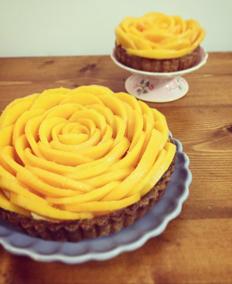 芒果花朵塔 - 咸派/甜派 - 新鲜食材 橘色