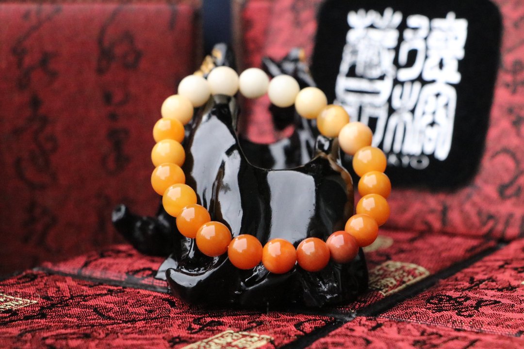 精品渐层缅甸黄玉手珠 8mm 定制化串珠设计 手链 手环 饰品 玉石 - 手链/手环 - 玉石 