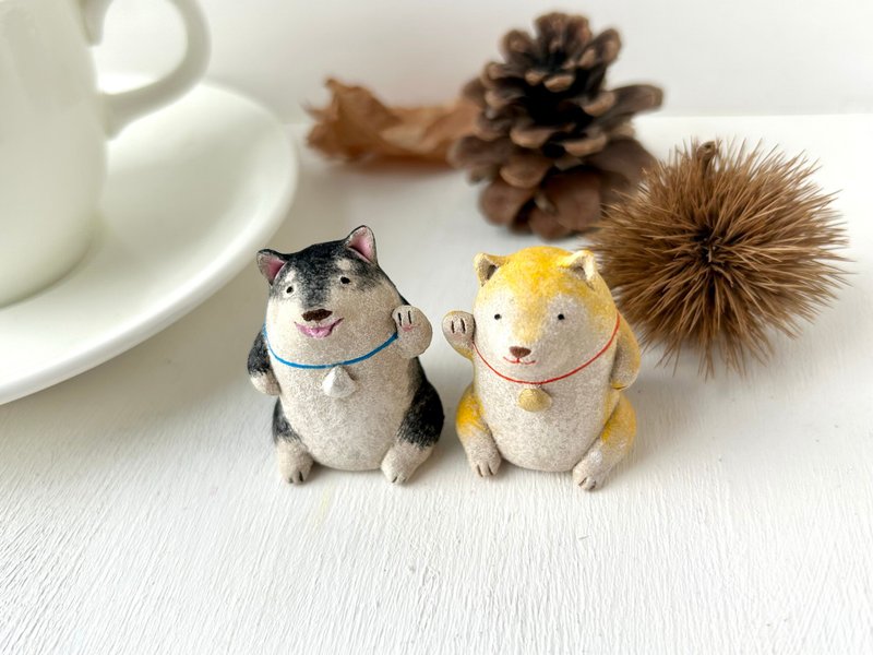 欢迎柴犬二人组 - 玩偶/公仔 - 陶 黄色