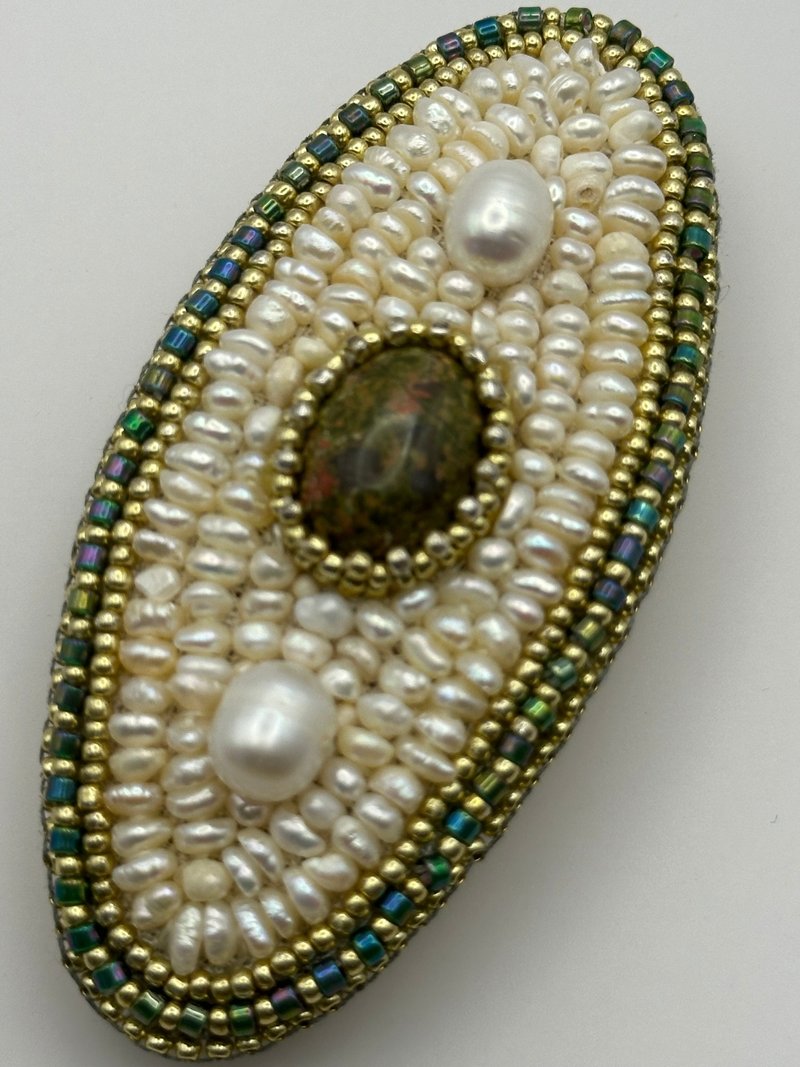 珍珠 发夹 手工制作 传统设计 - 发饰 - 珍珠 