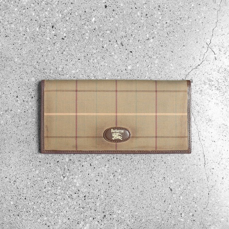 Burberrys 古董长夹 / Vintage 古着 - 皮夹/钱包 - 真皮 咖啡色