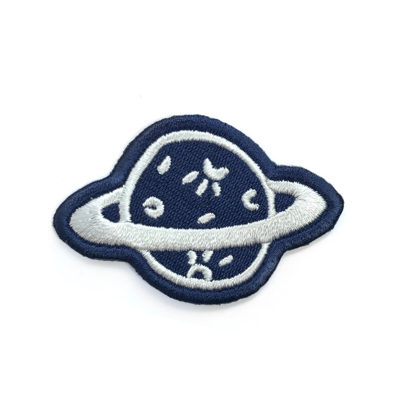 Saturn - 徽章/别针 - 绣线 蓝色