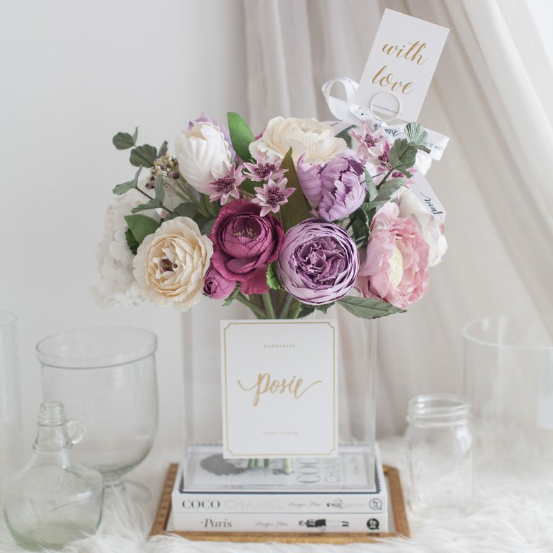 LAVENDER PURPLE | XL Paris Vase Flower for Decoration - 摆饰 - 纸 紫色