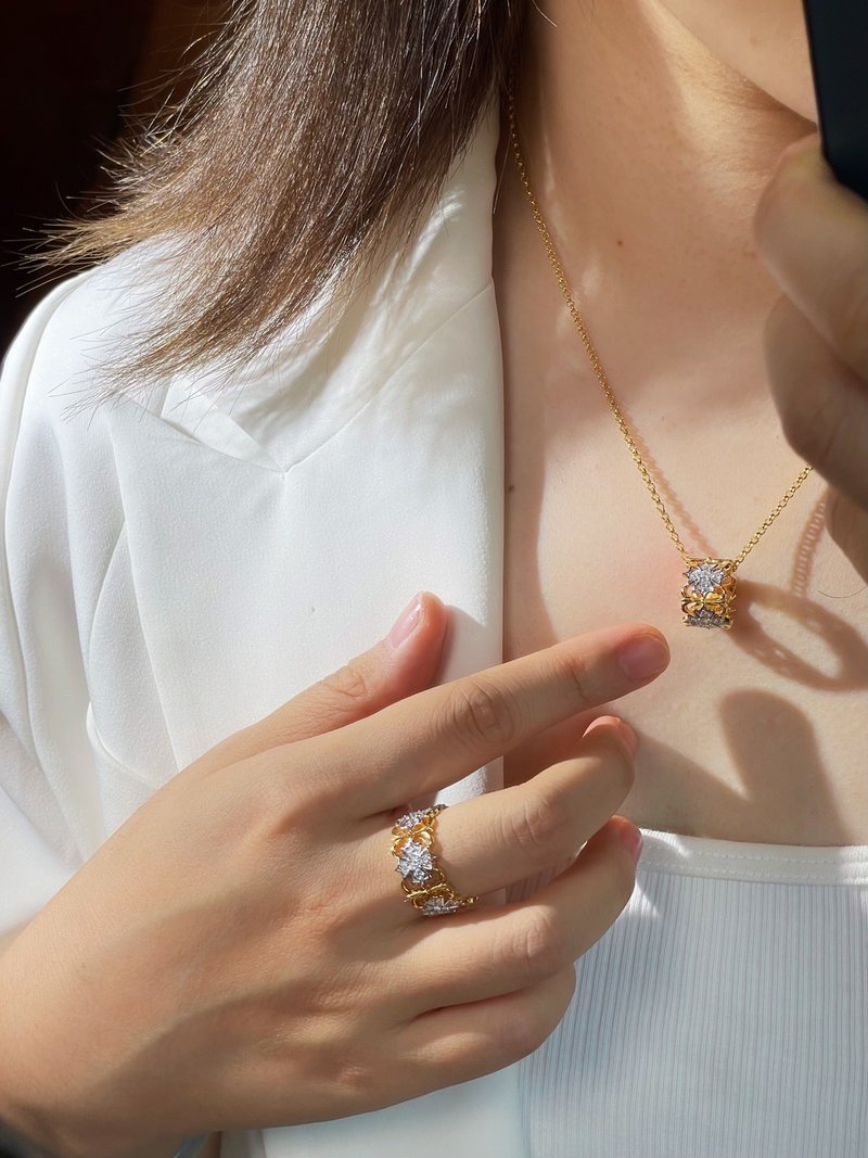 【守卫 Defence】项链 锁骨链 手工银饰 复古风 礼物 女 - 项链 - 其他金属 金色