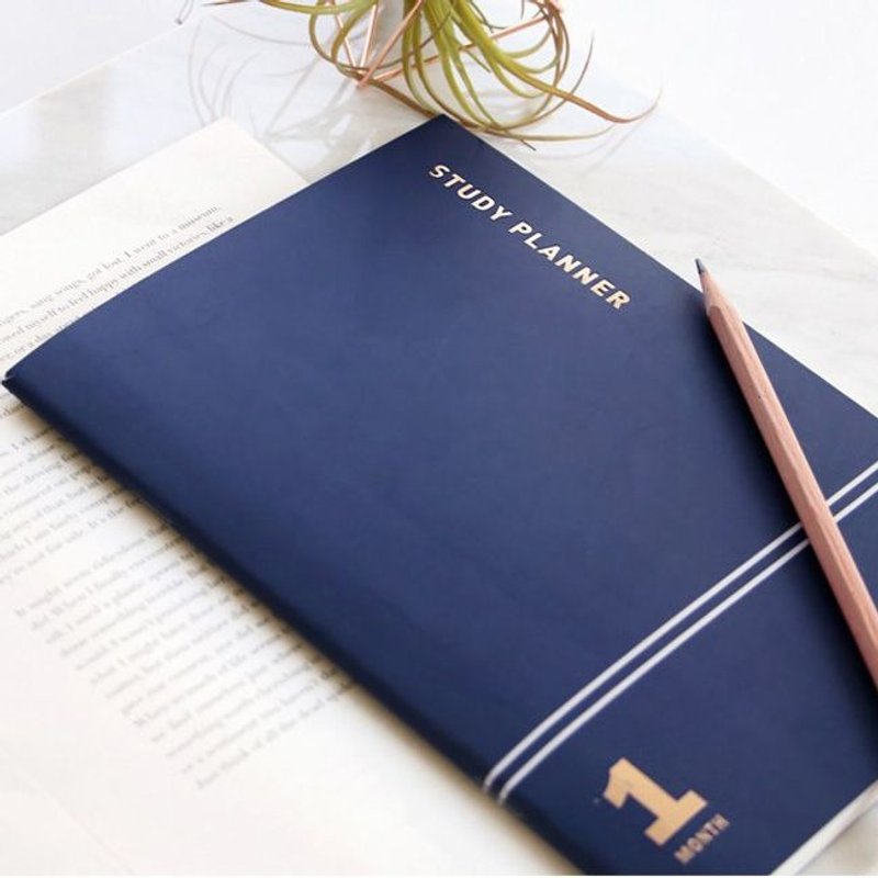 iconic-A5用功读书计划本(单月)-深蓝海,ICO89513 - 笔记本/手帐 - 纸 蓝色