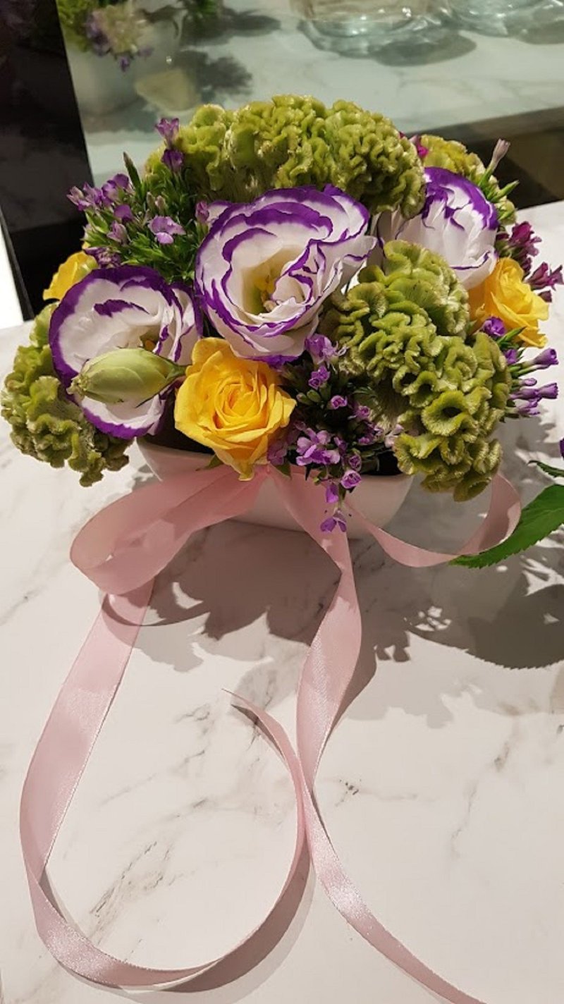 婚礼桌花S-新鲜花礼、不凋花干燥花礼  可依节庆或需要风格定制 - 植栽/盆栽 - 植物．花 粉红色