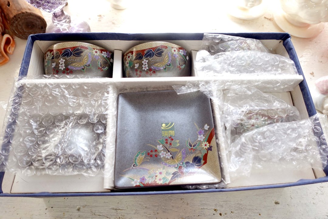 五套十件 全新未使用日本中古瑞陶茶艺茶具 高级二手古着珠宝首饰 - 茶具/茶杯 - 陶 多色