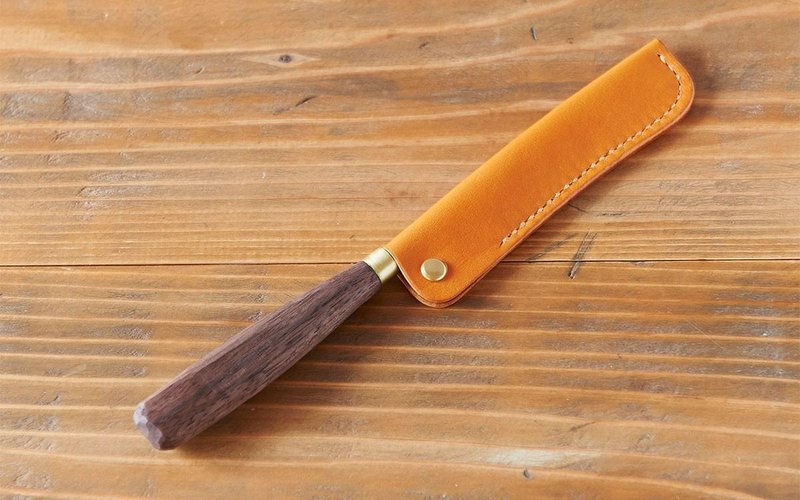 Small bread knife kitchen knife exclusive use leather case - 厨房用具 - 真皮 咖啡色