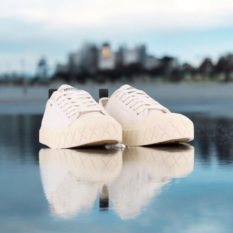 PALLADIUM ACE RE-VEGAN LTH 菱纹底松饼鞋 白 74458-116 - 女款休闲鞋 - 其他材质 多色