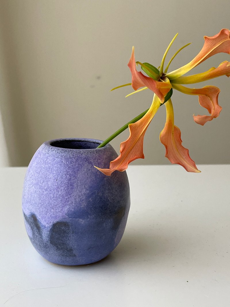 星空小蛋花瓶 - 花瓶/陶器 - 陶 紫色