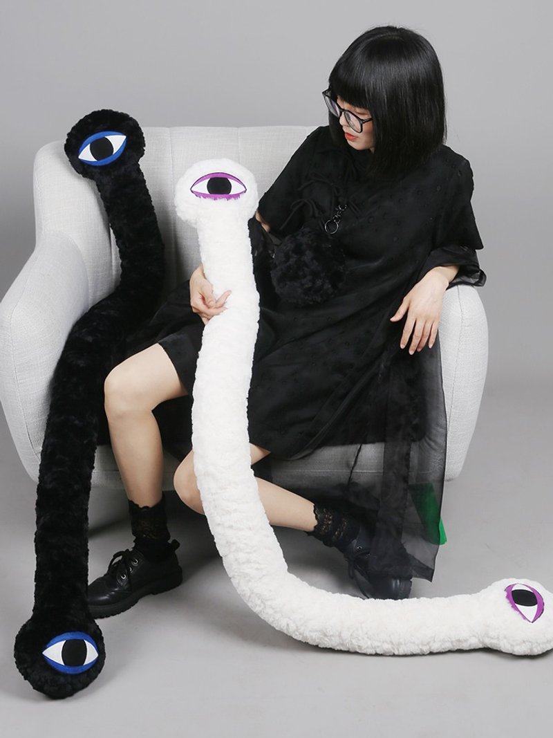 织布云麻麻原创仿兔毛绒长条打结抱枕办公室护腰枕午睡靠枕Y284 - 枕头/抱枕 - 其他材质 多色