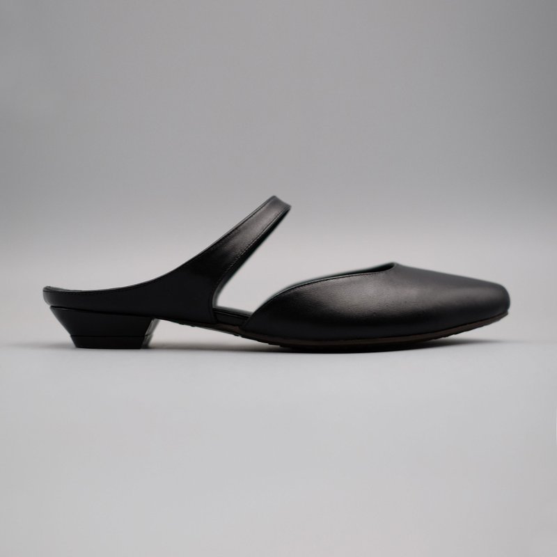 Bridge. (黑色) Black Mules | WL - 其他女款皮鞋 - 真皮 黑色