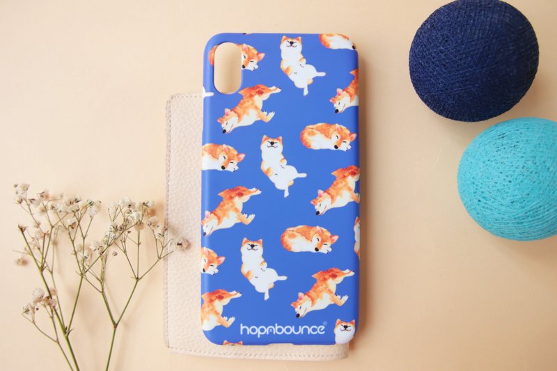 柴犬 小狗手机壳 iPhone 12 13 14 15 16 plus pro max - 手机壳/手机套 - 塑料 蓝色