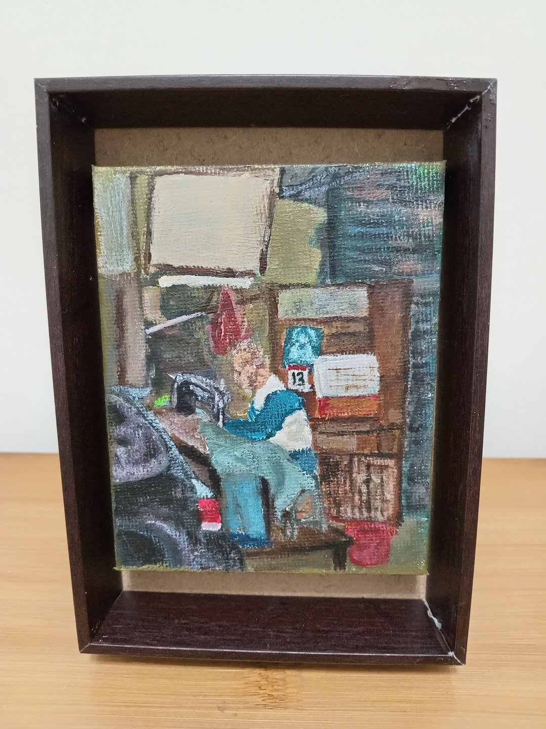 大坑的街头艺术家 Street Artist at Tai Hang(原作) - 海报/装饰画/版画 - 其他材质 红色