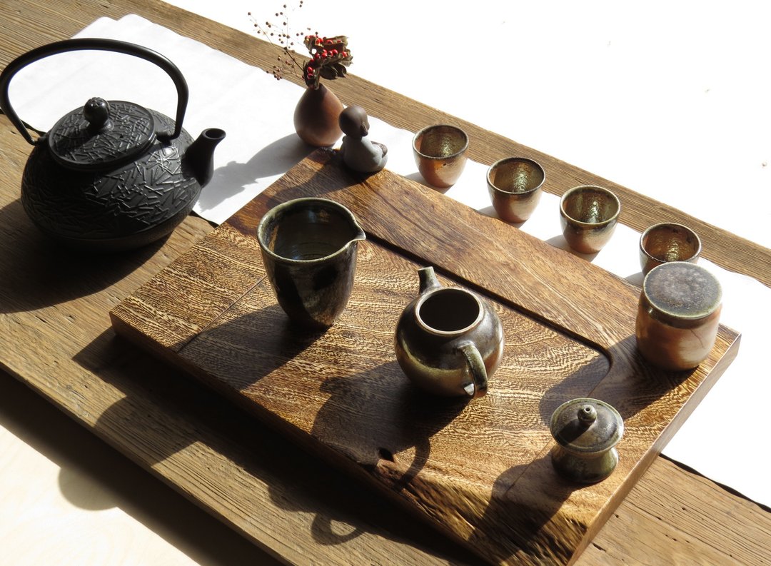 HO MOOD 解构系列—手作 原木茶盘( - 杯垫 - 木头 咖啡色