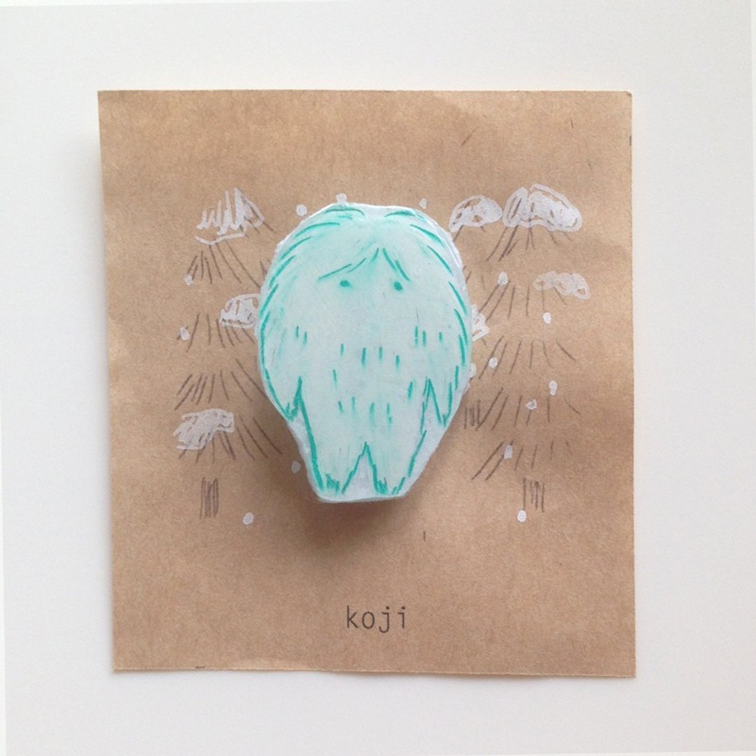 Forest Yukio Brooch Plastic Board - 胸针 - 塑料 白色