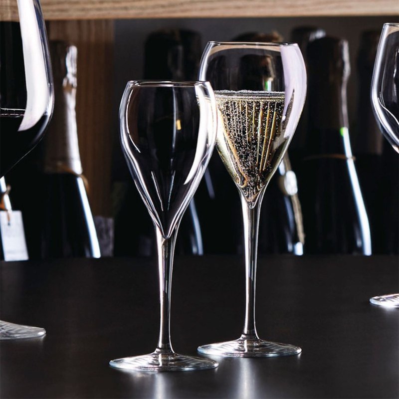 意大利 InAlto Sparkling 强化无铅水晶香槟杯 215ml/150ml (3款) - 酒杯/酒器 - 玻璃 白色