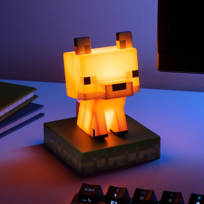 Minecraft 麦块 坐姿橘色狐狸 造型 ICON 造型 小夜灯 - 灯具/灯饰 - 塑料 