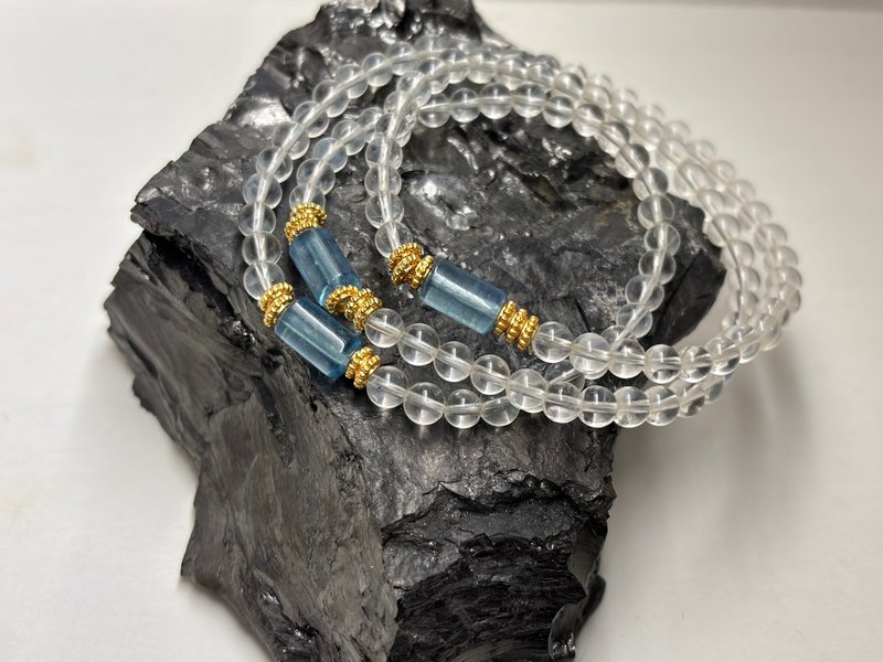 湛蓝清净光 - 手链/手环 - 水晶 蓝色