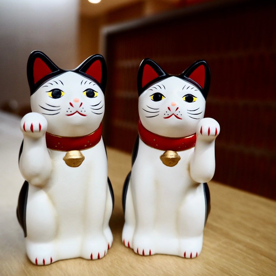 中外陶园 | 瀬户招财猫 黑白 - 摆饰 - 陶 