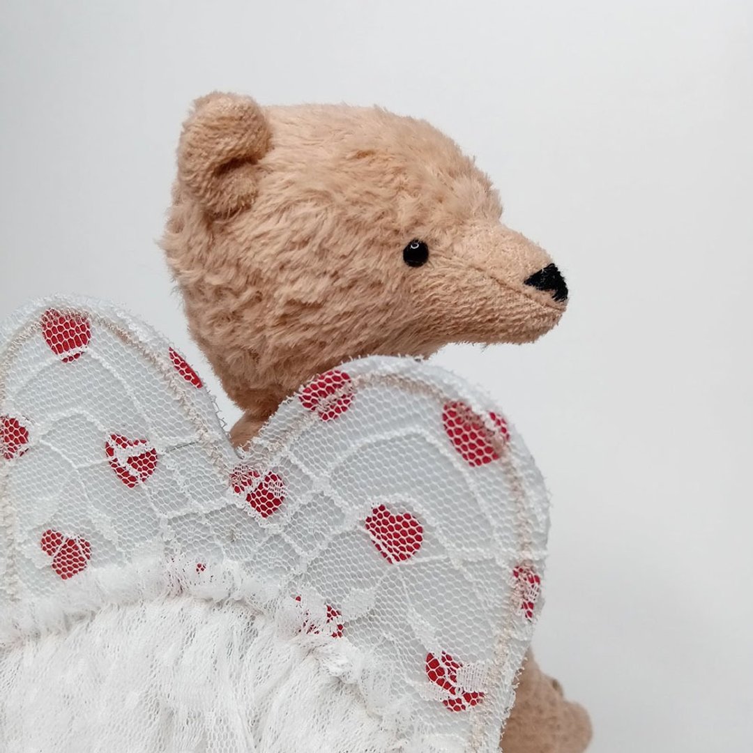 Artist teddy bear Angel, Stuffed animal, Cute teddy bear - 玩偶/公仔 - 其他材质 