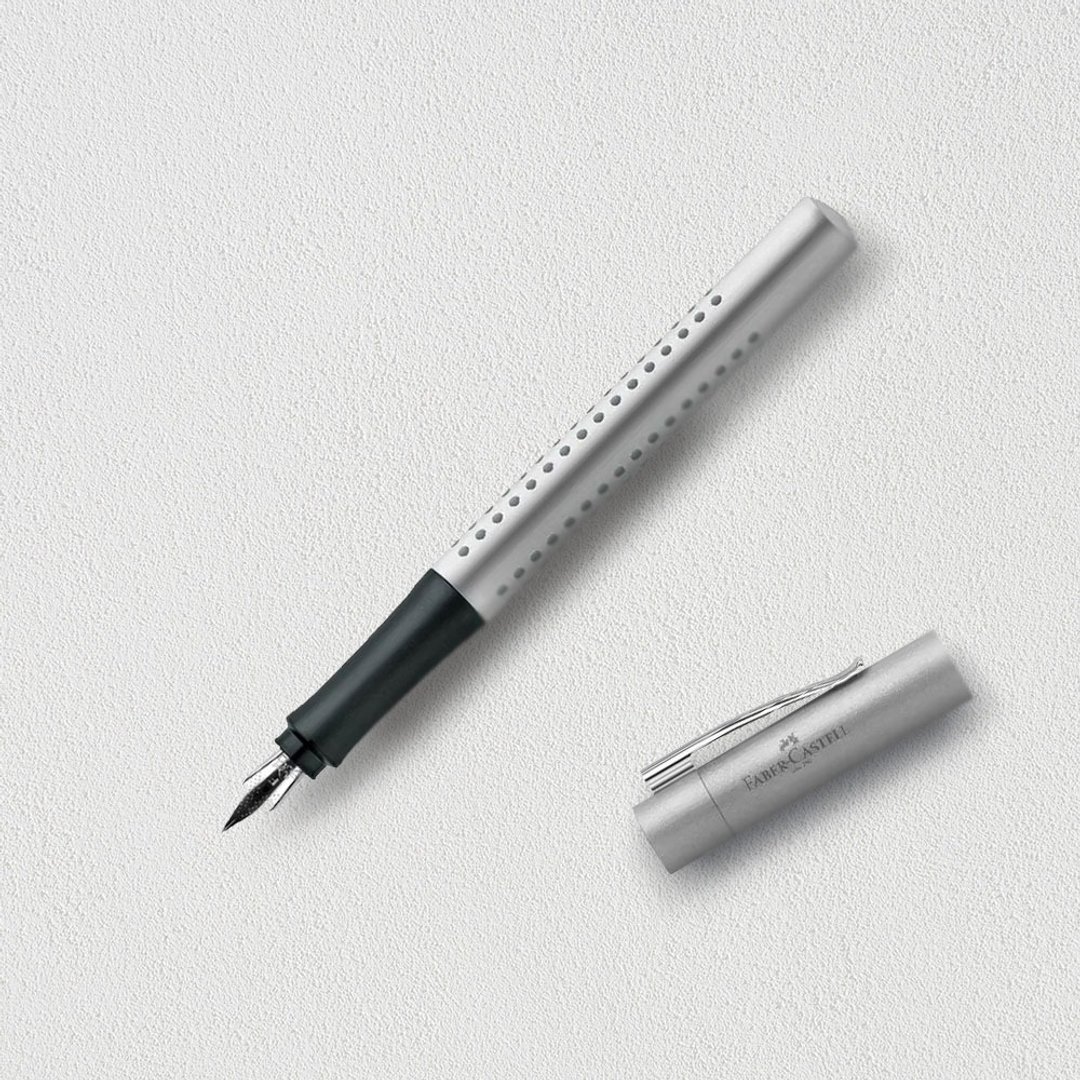 【Faber-Castell】好点子握得住钢笔-F尖 银 免费刻字 - 钢笔 - 其他材质 银色