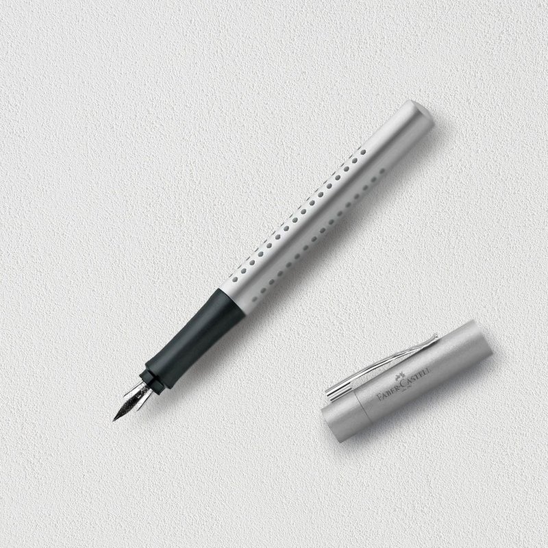 【Faber-Castell】好点子握得住钢笔-F尖 银 免费刻字 - 钢笔 - 其他材质 银色