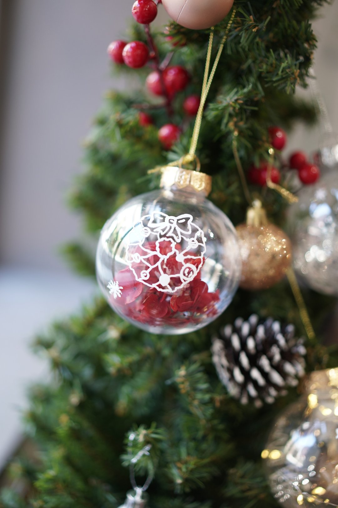 体验 IARTS Xmas 透明手绘圣诞吊饰球  一人成行 - 插画/绘画/写字 - 压克力 