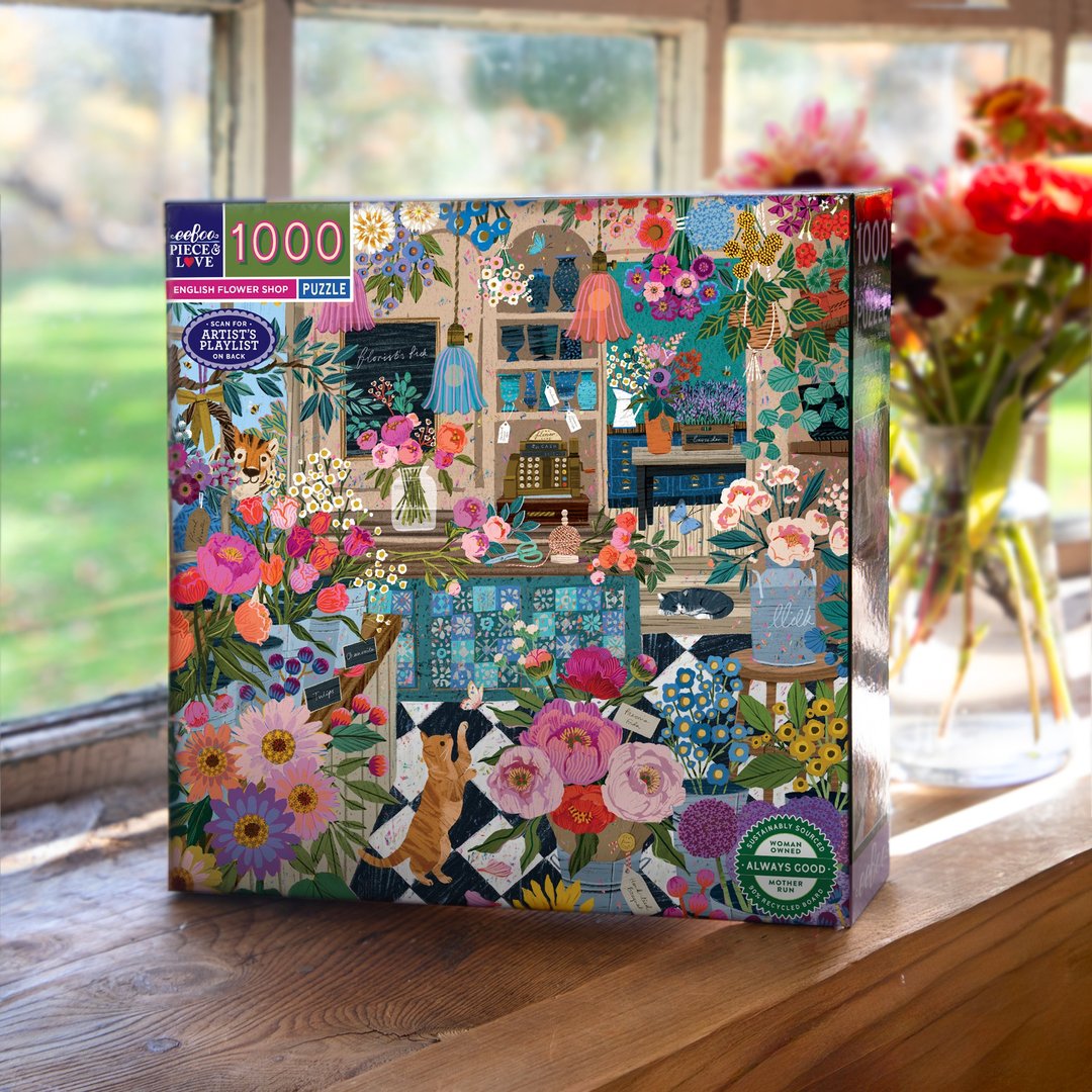 eeBoo 1000片拼图 - English Flower Shop 英式花店 - 拼图 - 纸 多色