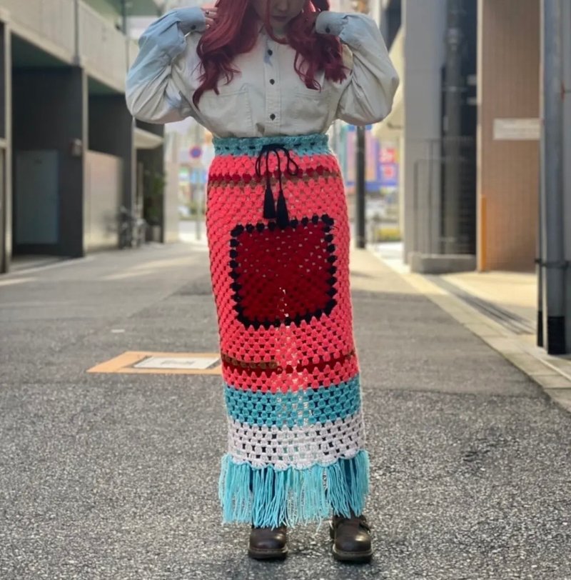 奶奶风长裙 - 裙子 - 其他材质 