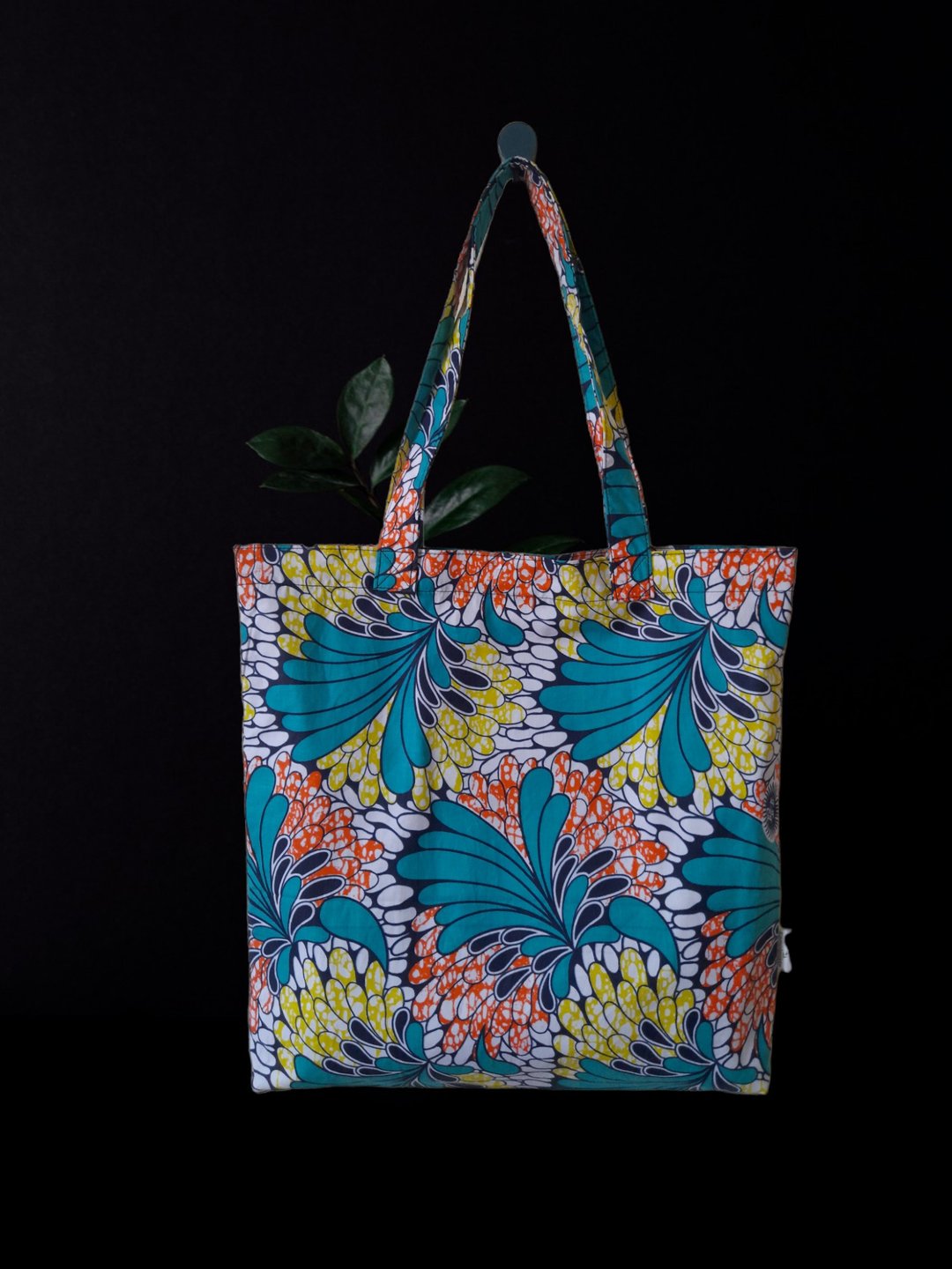 Handmade Summer  African Print Cotton Tote Bag Ankara - 手提包/手提袋 - 棉 绿色