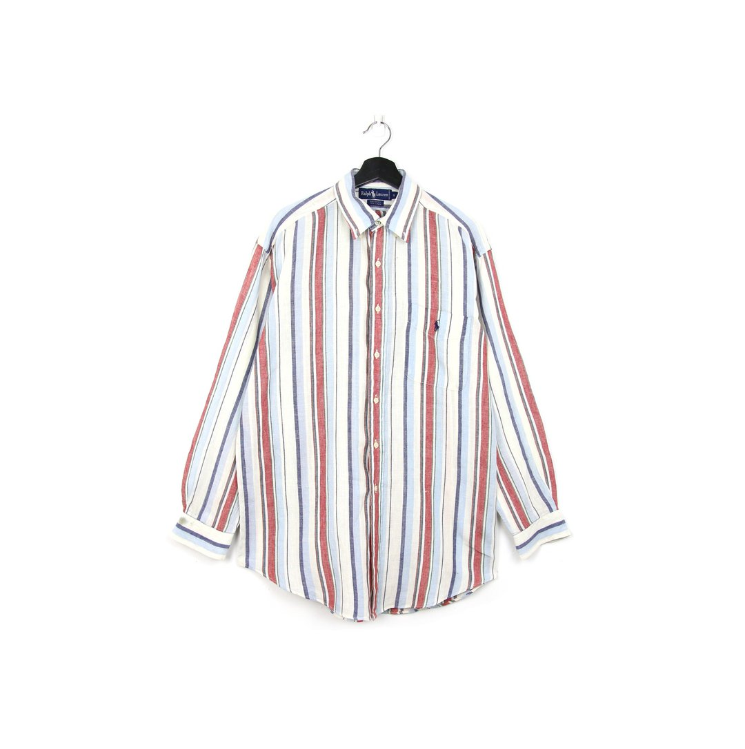 Back to Green::条纹衬衫 Polo Ralph Lauren //vintage shirt - 男装衬衫 - 棉 