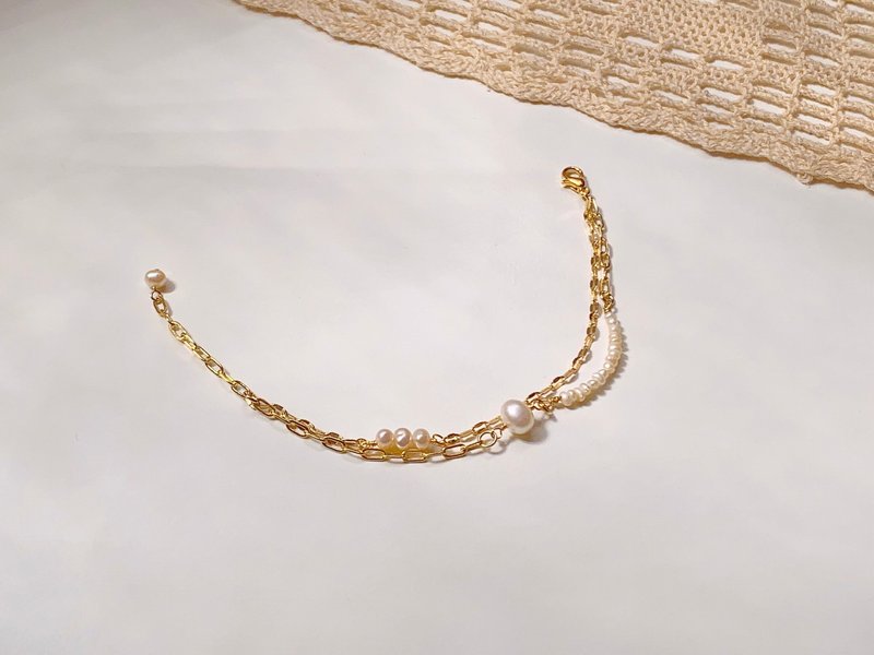 微光珍珠系列 | 缱绻 - 手链/手环 - 珍珠 金色