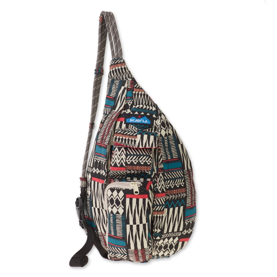 【西雅图 KAVU】 Mini Rope Bag 休闲肩背包  图案堆叠 #9150 - 侧背包/斜挎包 - 其他材质 多色