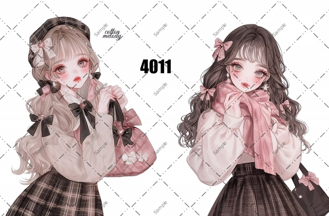 original sticker no.4011 人物贴纸 原创贴纸 原创人物贴纸 装饰贴纸 cotton melody - 贴纸 - 纸 
