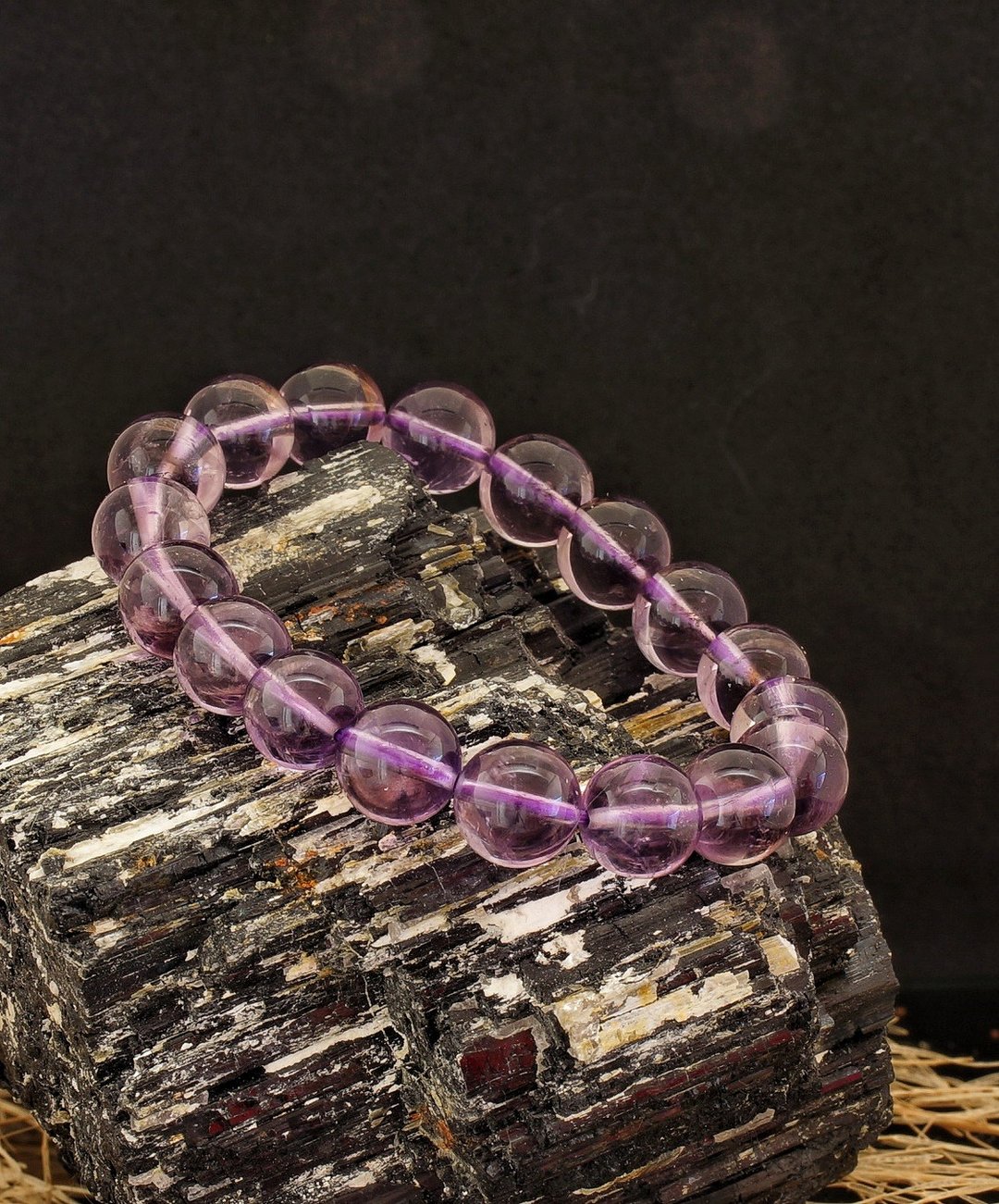 紫阿赛斯特莱 10.7mm 水晶手链 ( Azeztulite 10.7mm Bracelet ) - 手链/手环 - 水晶 