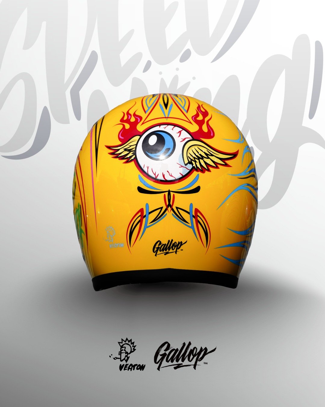日本 虹彩屋 × Gallop- SPEED KING 复古安全帽 黄色 - 安全帽 - 其他材质 