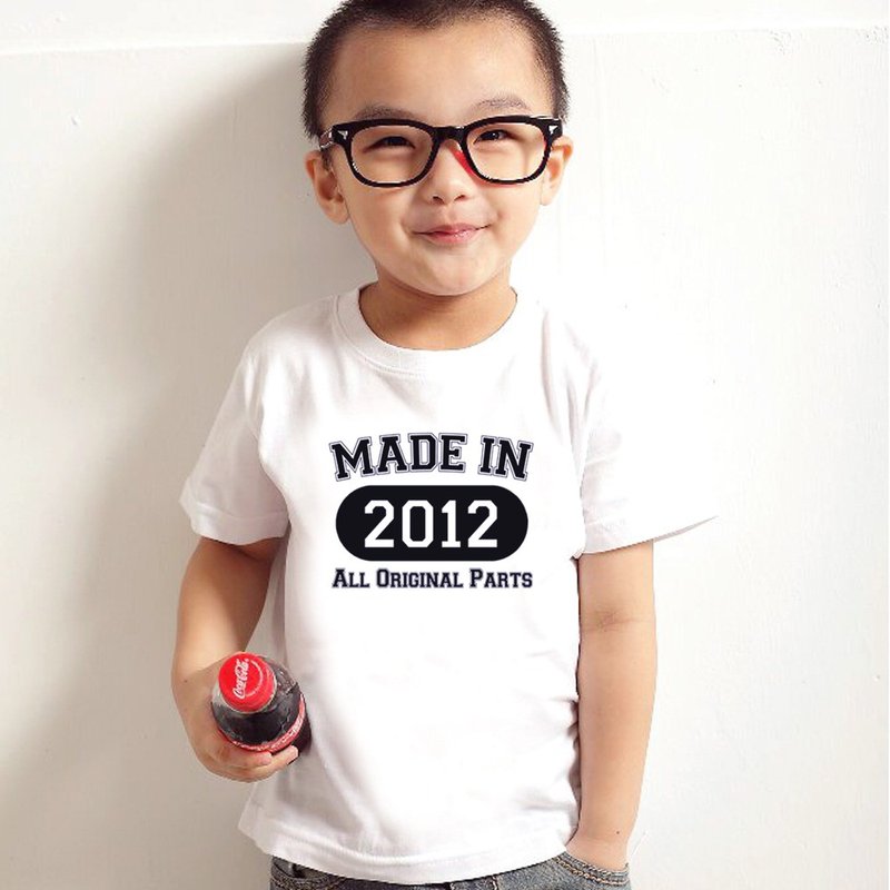 出生年份订制 儿童短袖T恤 2色下标备注告知年份 生日定制礼物童 - 童装上衣 - 棉．麻 多色
