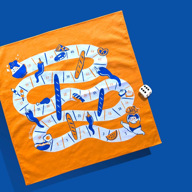 好宝宝手帕 - 丝巾 - 棉．麻 橘色