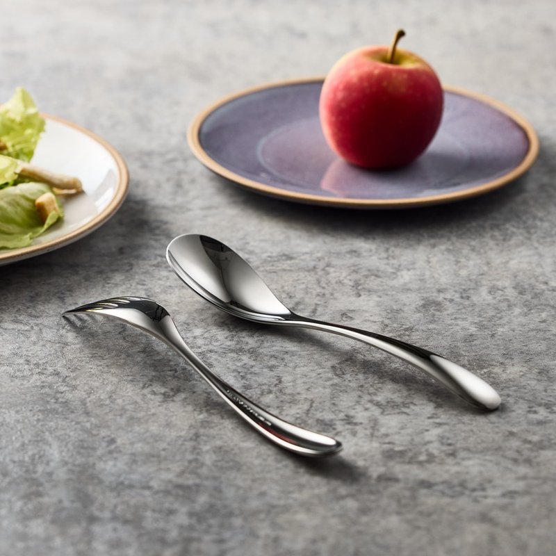 日本山崎金属 - HOME FESTA系列 - 不锈钢叉匙组(2件式) - 餐刀/叉/匙组合 - 其他金属 银色