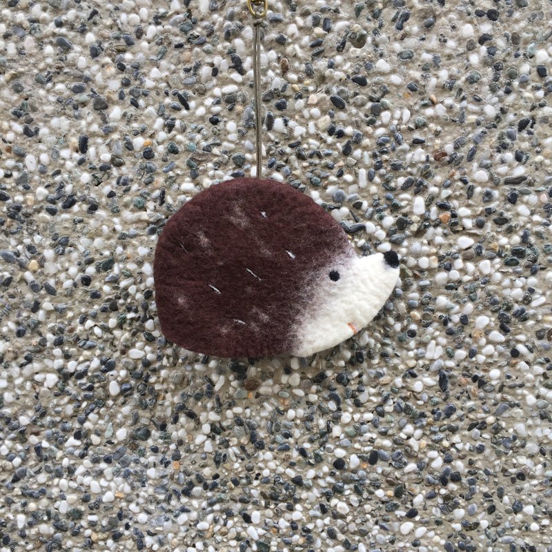 刺猬钥匙包 羊乐多羊毛毡乐园 - 钥匙链/钥匙包 - 羊毛 