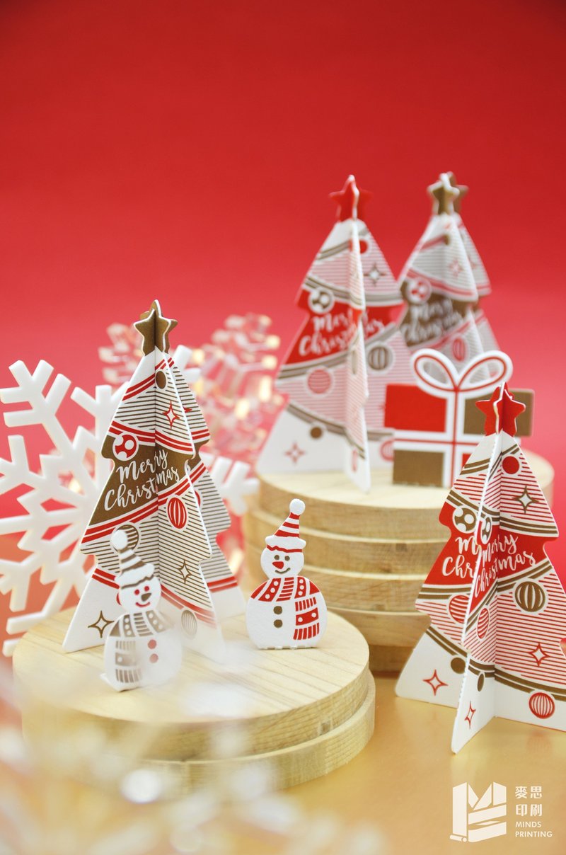 MINDS Printing X 凸版印刷 立体圣诞卡 - 卡片/明信片 - 纸 红色