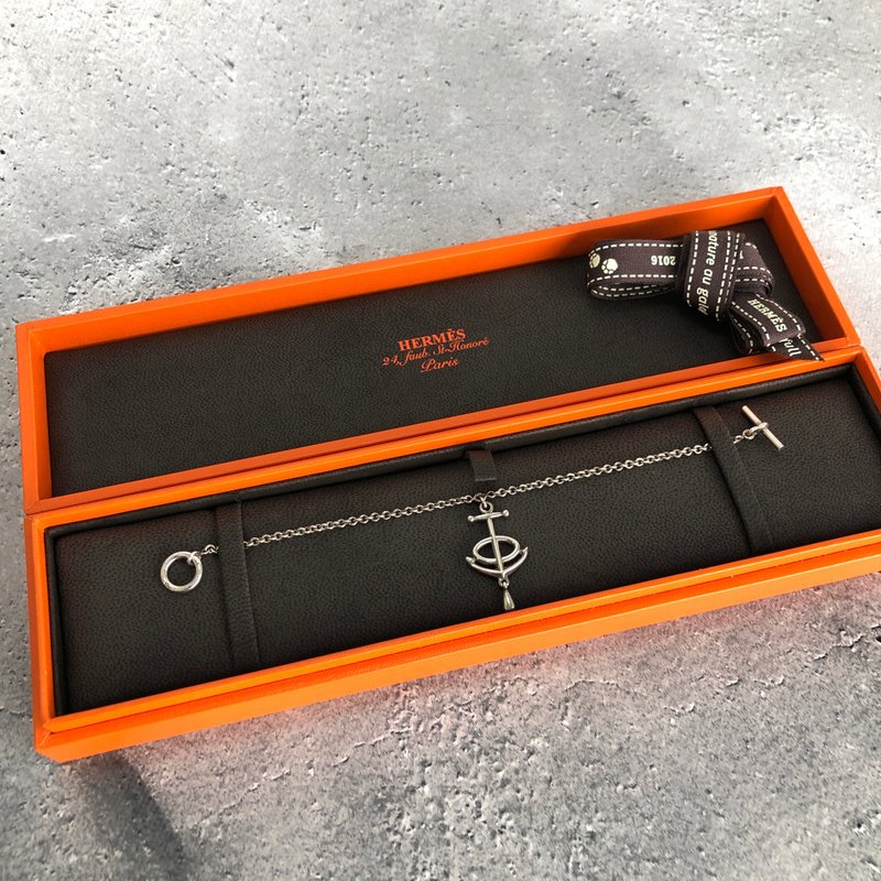 【日本直送，二手包装】HERMES 手链银d'Ancle 925 vintage Vintage Old 5xaa46 - 手链/手环 - 纯银 银色